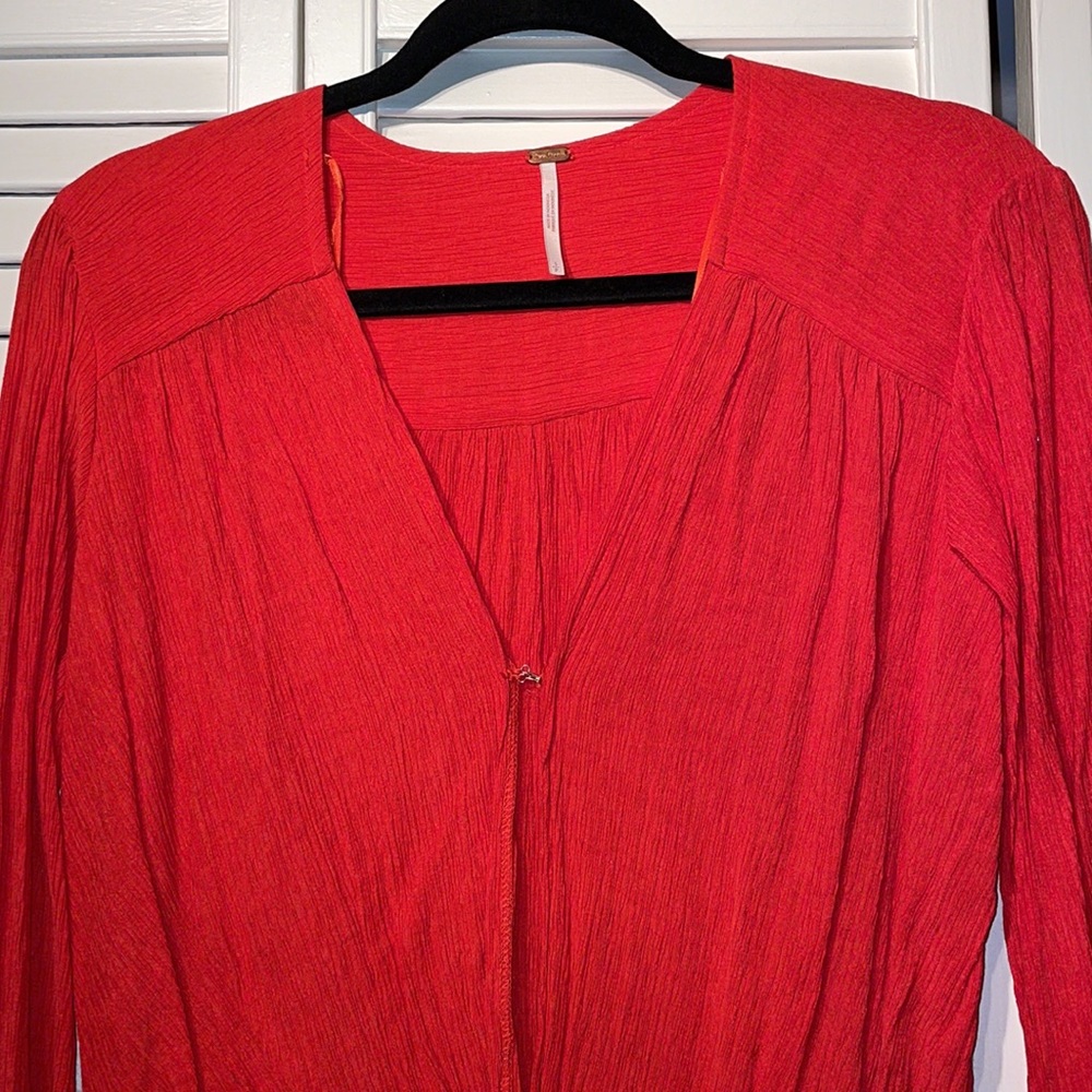 Free People Red Orange Top - Picture 5 of 5
